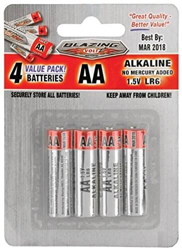 BATTERY AA BATTERIES 4 PACK